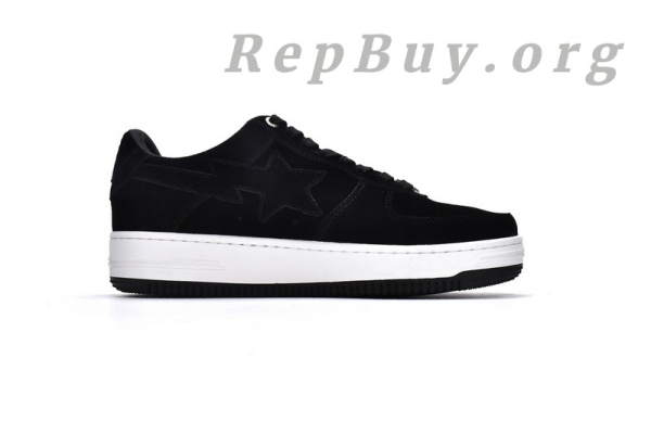 A Bathing Ape Bape Sk8 Sta Low Black And White 1G70-109-0011 - 图片 3