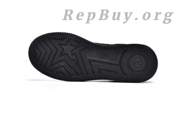 A Bathing Ape Bape Sk8 Sta Low Black And White 1G70-109-0011 - 图片 5