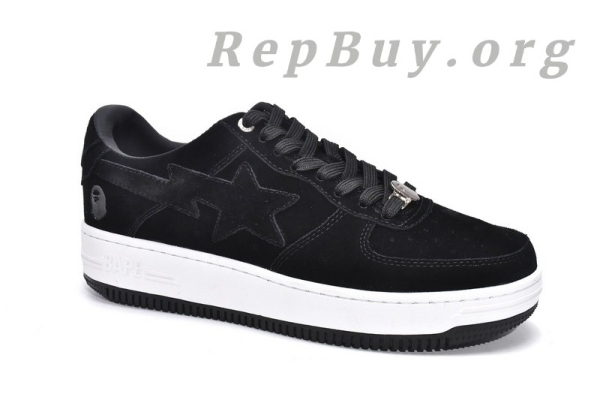A Bathing Ape Bape Sk8 Sta Low Black And White 1G70-109-0011 - 图片 10