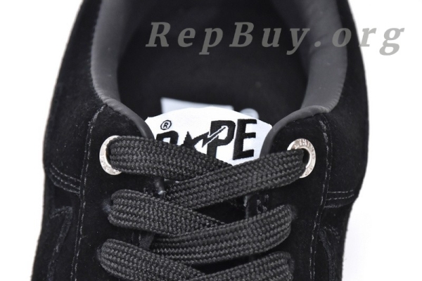 A Bathing Ape Bape Sk8 Sta Low Black And White 1G70-109-0011 - 图片 8