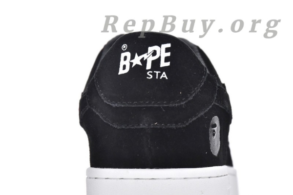 A Bathing Ape Bape Sk8 Sta Low Black And White 1G70-109-0011 - 图片 13