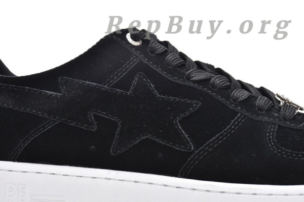 A Bathing Ape Bape Sk8 Sta Low Black And White 1G70-109-0011 - 图片 12