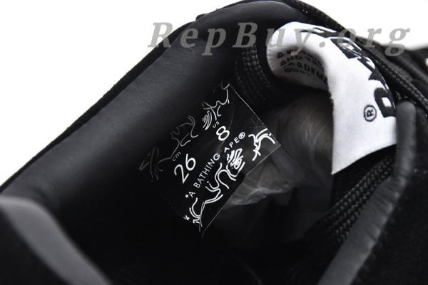 A Bathing Ape Bape Sk8 Sta Low Black And White 1G70-109-0011 - 图片 14