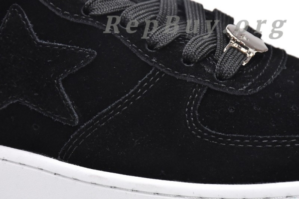 A Bathing Ape Bape Sk8 Sta Low Black And White 1G70-109-0011 - 图片 9