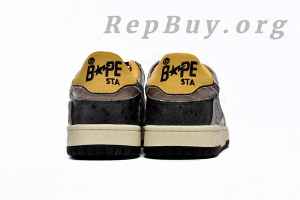 A Bathing Ape Bape Sk8 Sta Low Make old Black and Yellow 1120-291-021 - 图片 4