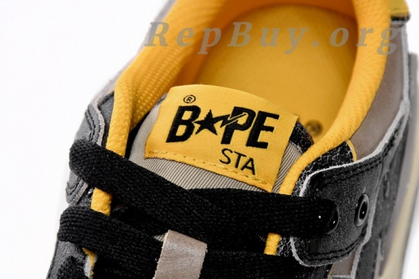 A Bathing Ape Bape Sk8 Sta Low Make old Black and Yellow 1120-291-021 - 图片 8