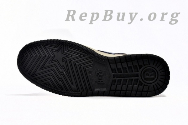 A Bathing Ape Bape Sk8 Sta Low Make old Khaki Blue 1120-291-019 - 图片 5