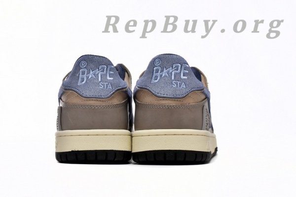A Bathing Ape Bape Sk8 Sta Low Make old Khaki Blue 1120-291-019 - 图片 4