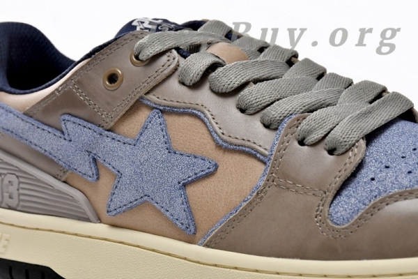 A Bathing Ape Bape Sk8 Sta Low Make old Khaki Blue 1120-291-019 - 图片 9