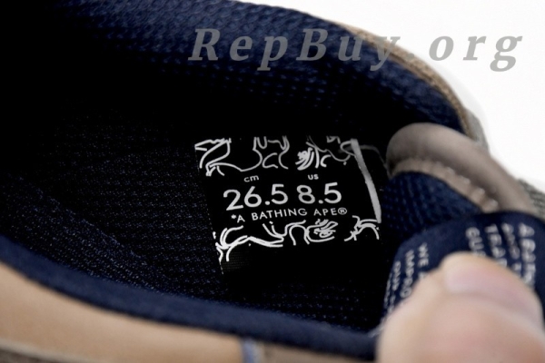 A Bathing Ape Bape Sk8 Sta Low Make old Khaki Blue 1120-291-019 - 图片 11