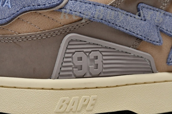 A Bathing Ape Bape Sk8 Sta Low Make old Khaki Blue 1120-291-019 - 图片 10