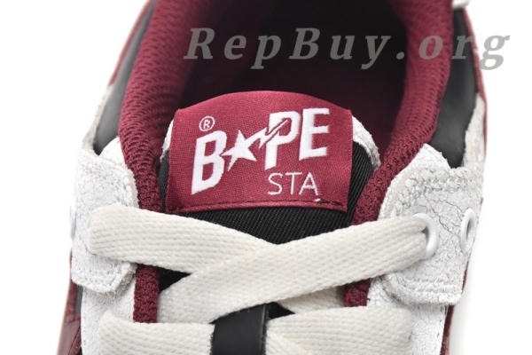 A Bathing Ape Bape Sk8 Sta Low Red Grey 1I20-291-020 - Image 8