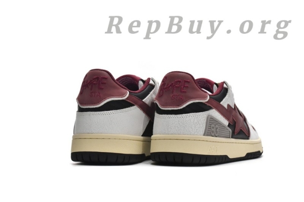 A Bathing Ape Bape Sk8 Sta Low Red Grey 1I20-291-020 - Image 4