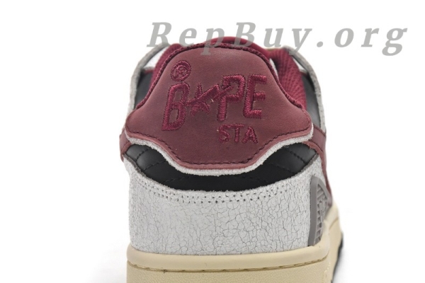 A Bathing Ape Bape Sk8 Sta Low Red Grey 1I20-291-020 - Image 11