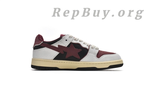 A Bathing Ape Bape Sk8 Sta Low Red Grey 1I20-291-020 - Image 3