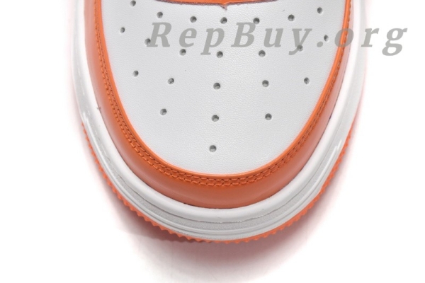 A Bathing Ape Bape Sk8 Sta Low White Orange 1G70-109-0017 - Image 6