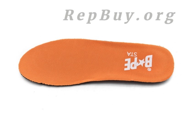 A Bathing Ape Bape Sk8 Sta Low White Orange 1G70-109-0017 - Image 13