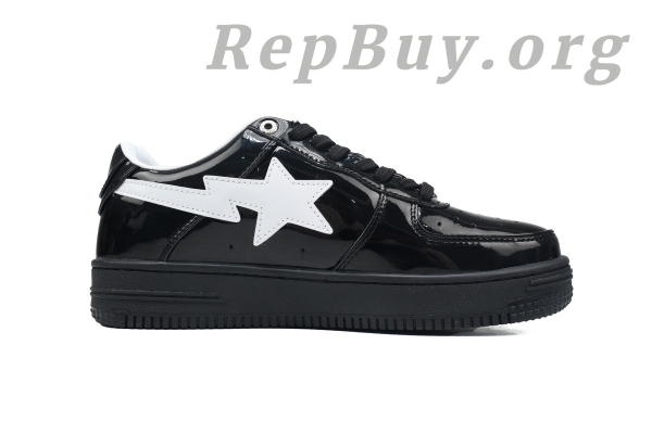 A Bathing Ape Bape Sta #2 Black Patent 0ZXSHW 291 302M - 图片 2