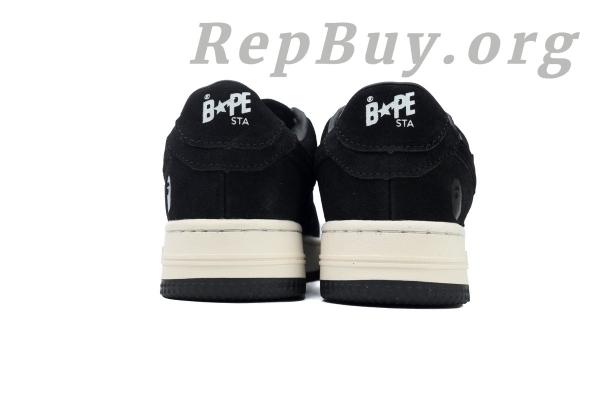 Bape Sta Black Suede, High Quality Replica Bape Shoes, 1:1 Bape Sta Sneakers, Best Bape Replica, A Bathing Ape Copy, Premium Bape Sta Black, Luxury Replica Sneakers