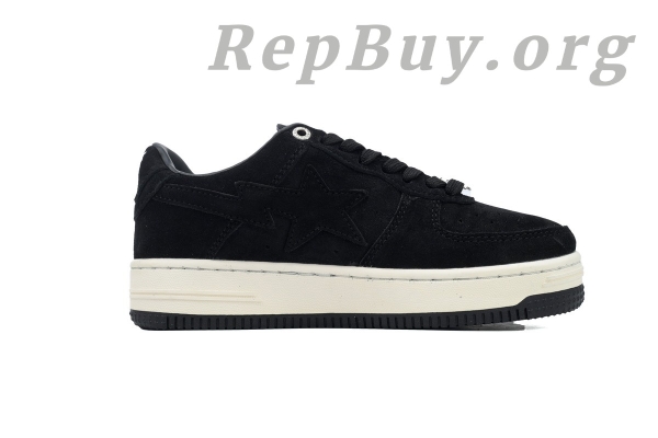 Bape Sta Black Suede, High Quality Replica Bape Shoes, 1:1 Bape Sta Sneakers, Best Bape Replica, A Bathing Ape Copy, Premium Bape Sta Black, Luxury Replica Sneakers