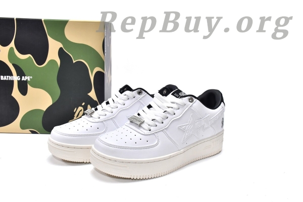 A Bathing Ape Bape Sta Black White Silver 1H70-191-022 - 图片 3