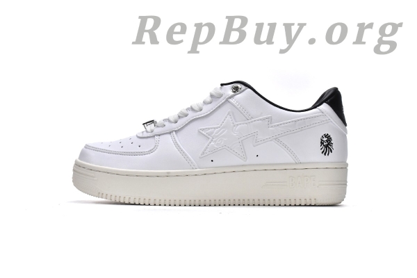 A Bathing Ape Bape Sta Black White Silver 1H70-191-022