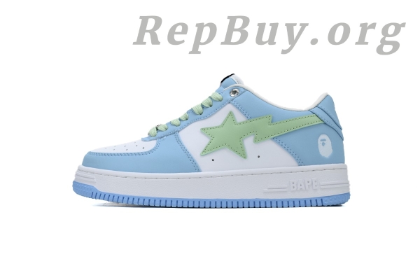 A Bathing Ape Bape Sta Blue-green leather 1H70-191-005