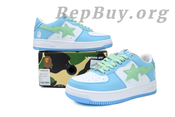 A Bathing Ape Bape Sta Blue-green leather 1H70-191-005 - 图片 10