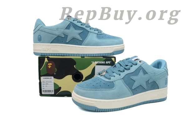 Bape Sta Blue Suede, Bape Sta replica, high quality Bape Sta copy, 1H70-191-004 fake, best Bape Sta knockoff, A Bathing Ape dupes, premium Bape Sta imitation, Bape sneakers replica, Bape Sta Blue Suede rep, luxury Bape copy shoes