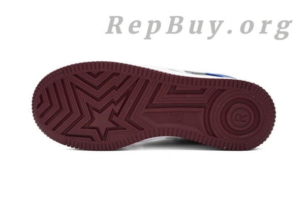 Bape Sta Low Baijiu, Bape red blue sneakers, high quality replica Bape shoes, 1H22-191-027, best Bape Sta copy, A Bathing Ape dupes, premium replica sneakers