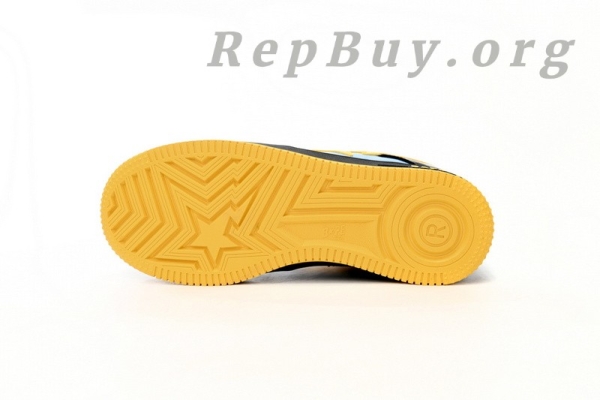 A Bathing Ape Bape Sta Low Black, Blue, And Yellow 1H20 191 046 - Image 5