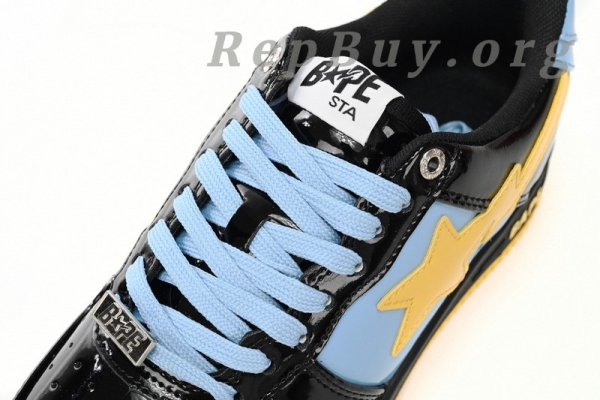 A Bathing Ape Bape Sta Low Black, Blue, And Yellow 1H20 191 046 - Image 7