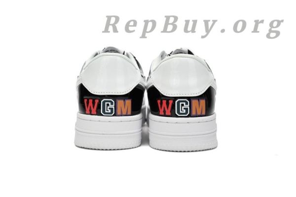 Bape Sta Low Black and White Shark, high quality replica Bape shoes, best Bape Sta Low copy, 1:1 Bape sneakers, A Bathing Ape replica, premium Bape Sta Low knockoff, exact copy Bape shoes, flawless Bape Shark design, top tier replica sneakers, Bape 1H30-191-009 dupe