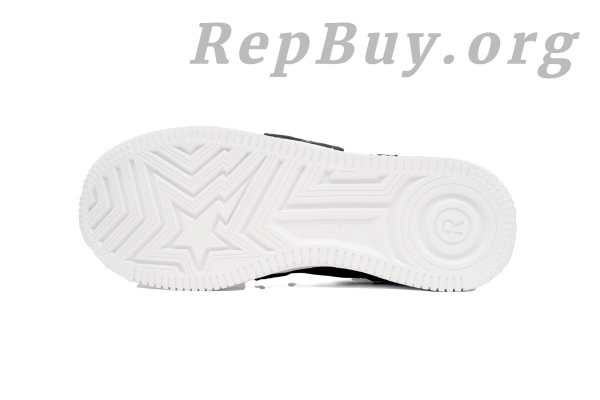 Bape Sta Low Black And White, High Quality Replica Bape Shoes, Bape Sta OZXSH W291 306M, Best Bape Sneakers Replica, 1:1 Bape Star Shoes, A Bathing Ape Sta Low Copy