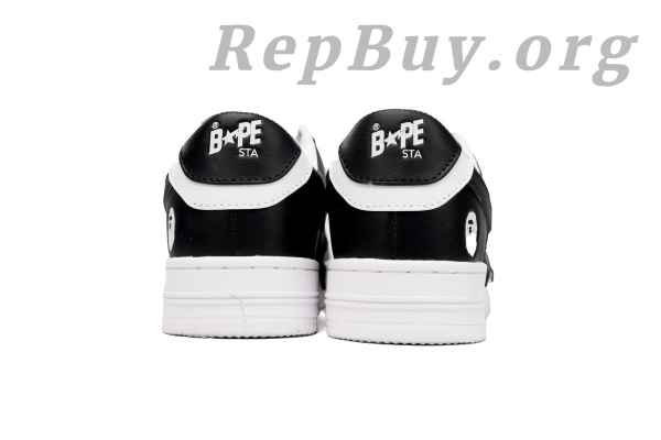 Bape Sta Low Black And White, High Quality Replica Bape Shoes, Bape Sta OZXSH W291 306M, Best Bape Sneakers Replica, 1:1 Bape Star Shoes, A Bathing Ape Sta Low Copy