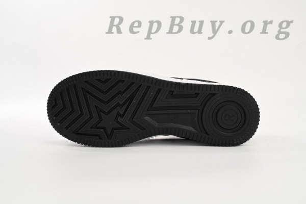 A Bathing Ape Bape Sta Low Black Black Snake Skin 1180 191 009 - Image 5