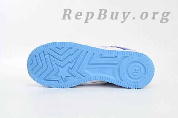 A Bathing Ape Bape Sta Low Black Blue Color Spray Painting 1H73 191 913 - Image 5