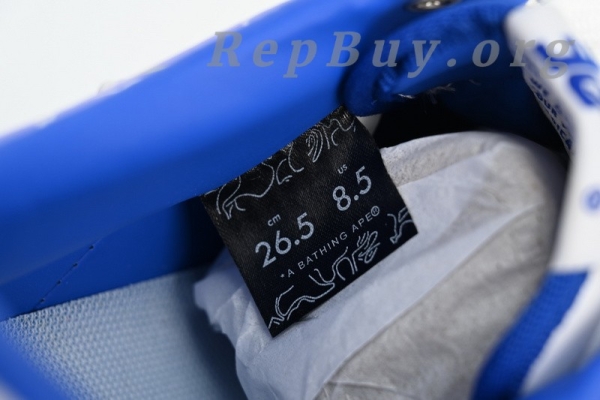 A Bathing Ape Bape Sta Low Black Blue Color Spray Painting 1H73 191 913 - Image 10