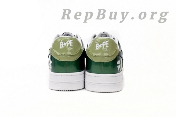 A Bathing Ape Bape Sta Low Black Green Mirror Surface 1H20 190 046 - Image 4