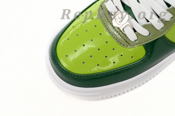 A Bathing Ape Bape Sta Low Black Green Mirror Surface 1H20 190 046 - Image 6
