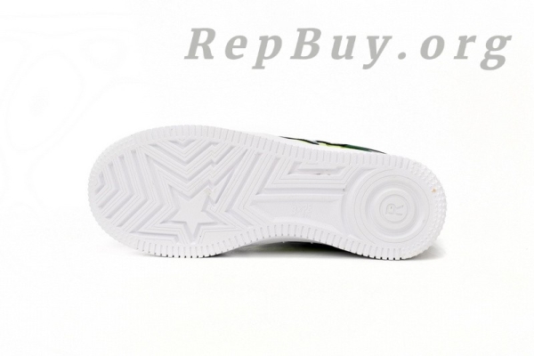 A Bathing Ape Bape Sta Low Black Green Mirror Surface 1H20 190 046 - Image 5