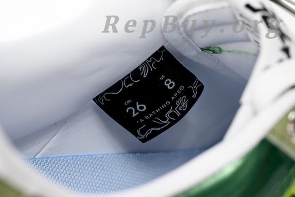 A Bathing Ape Bape Sta Low Black Green Mirror Surface 1H20 190 046 - Image 10