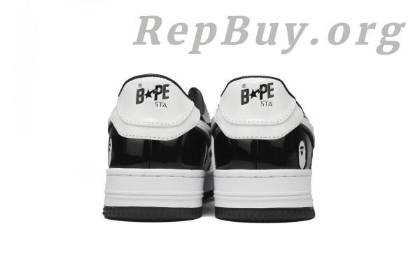 A Bathing Ape Bape Sta Low Black White Panda 1H70-191-001 - 图片 3