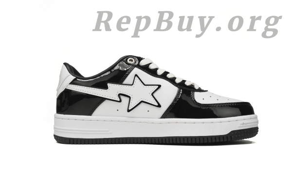 A Bathing Ape Bape Sta Low Black White Panda 1H70-191-001 - 图片 2
