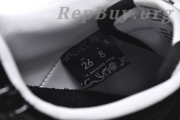 A Bathing Ape Bape Sta Low Black White 1H70-191-001 - 图片 8