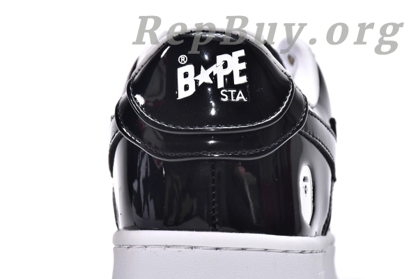 A Bathing Ape Bape Sta Low Black White 1H70-191-001 - 图片 9