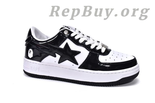 A Bathing Ape Bape Sta Low Black White 1H70-191-001 - 图片 12