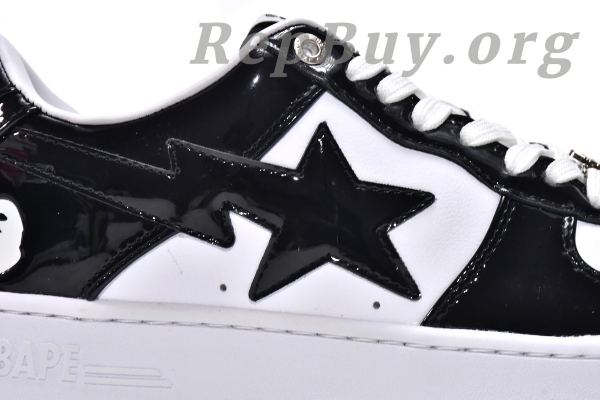 A Bathing Ape Bape Sta Low Black White 1H70-191-001 - 图片 10