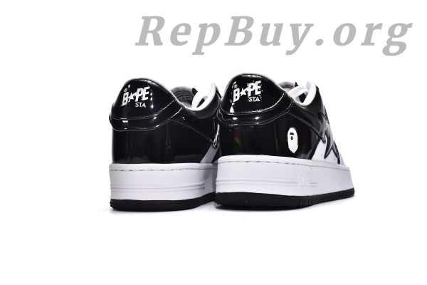 A Bathing Ape Bape Sta Low Black White 1H70-191-001 - 图片 18
