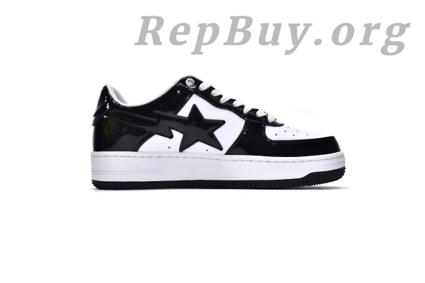 A Bathing Ape Bape Sta Low Black White 1H70-191-001 - 图片 19
